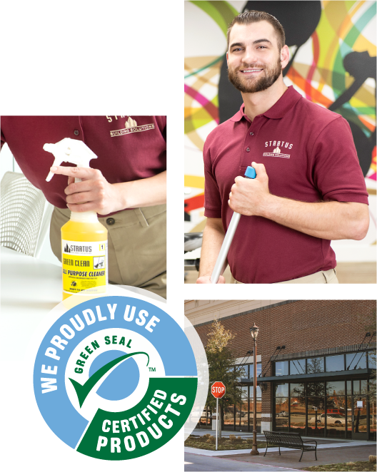 commercial cleaning services worker